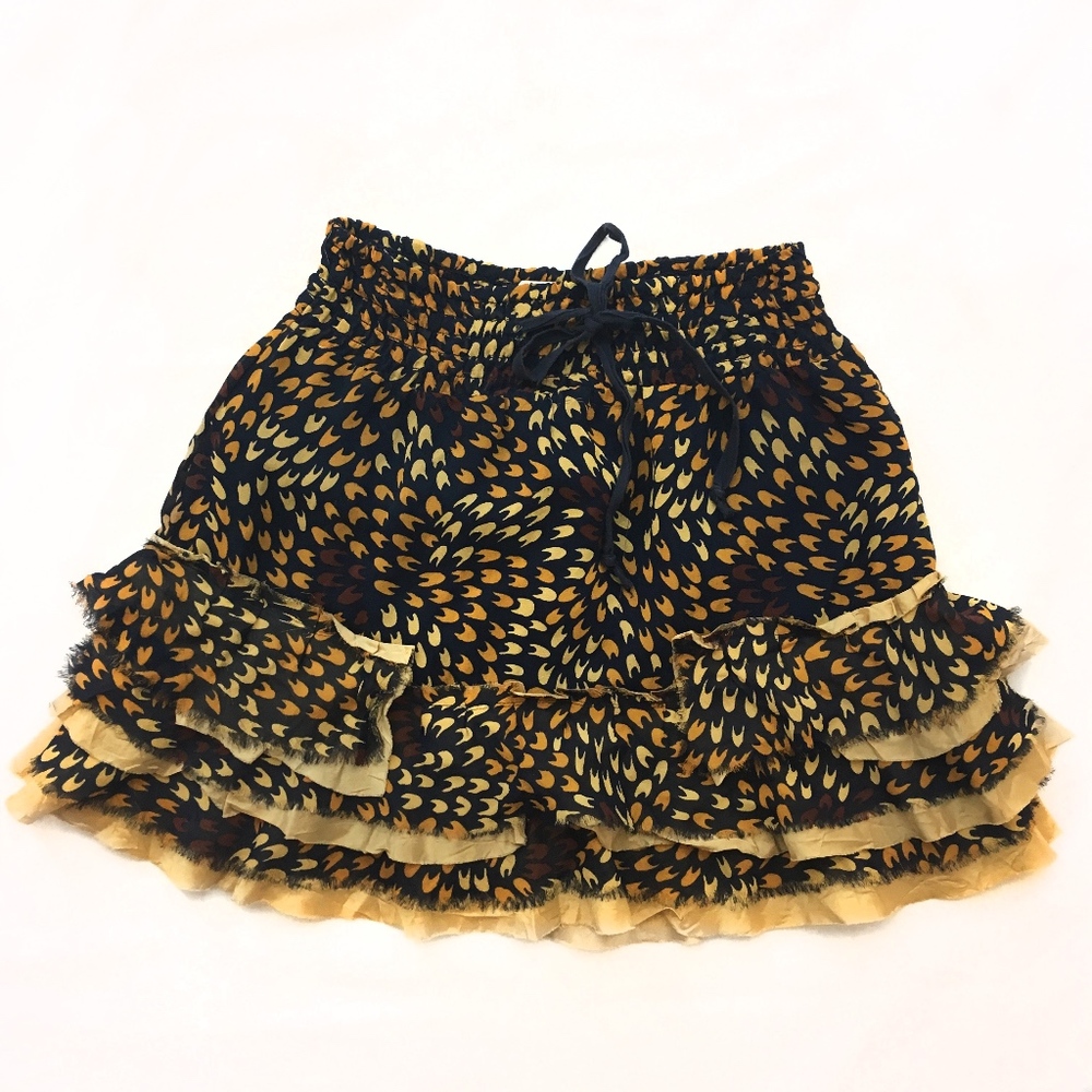 Free People Layered Silk Skirt Size Small